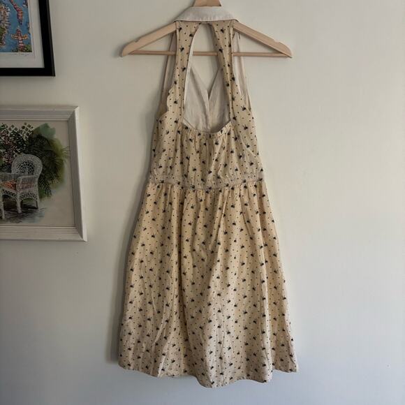 MAEVE Cream Bee Sleeveless Collared Mini Dress Size 2 - Picture 4 of 7